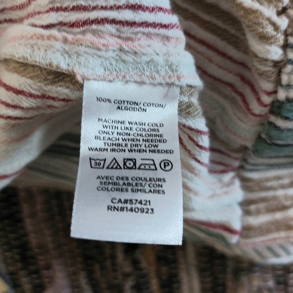 Loft Beach White Colorful Striped Open Tie Front Short Sleeve Casual Jumpsuit - Picture 9 of 12